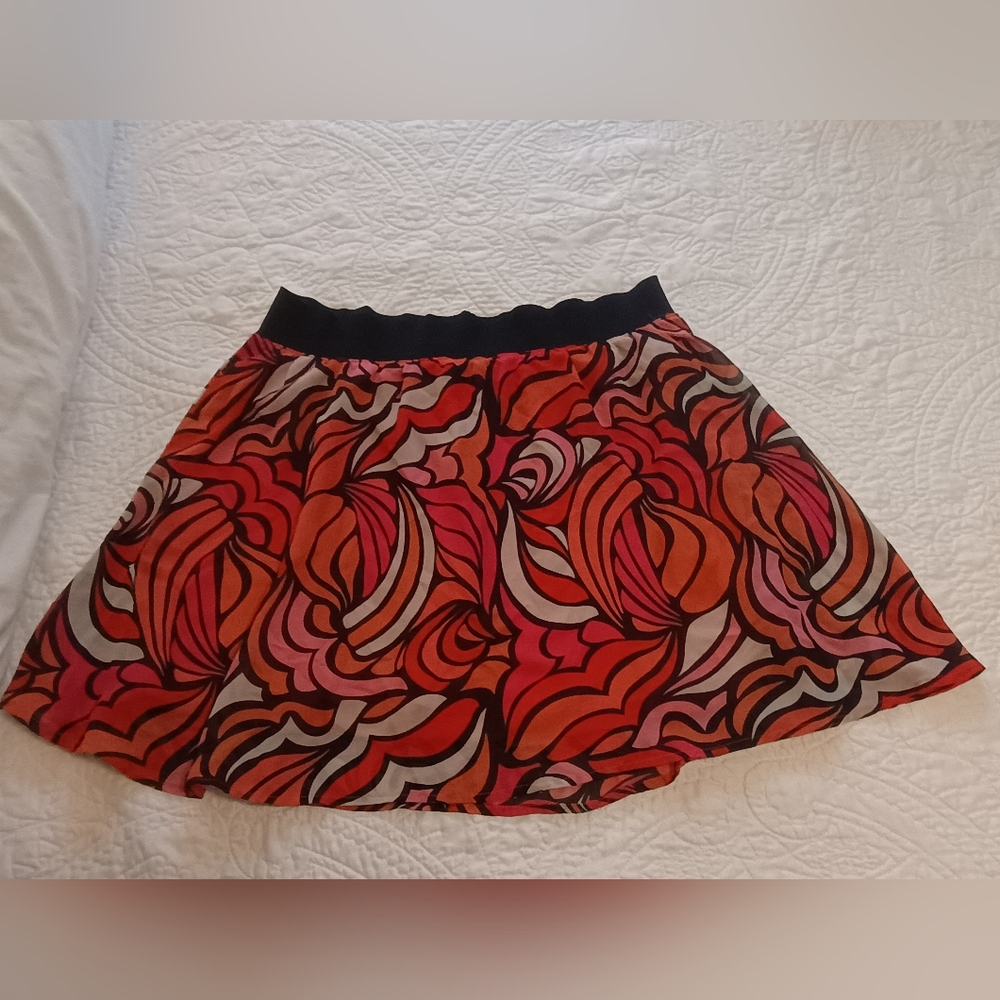 Mossimo Supply Co. Abstract Circle/Skater Swirl Skirt